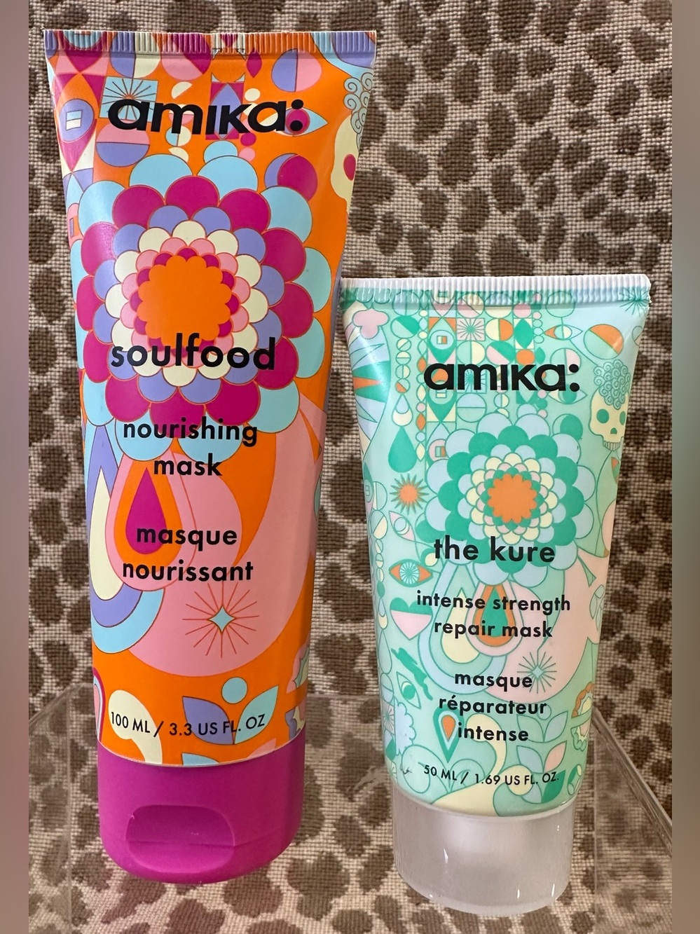 Amika Mask Lot~Soulfood Nourishing Mask & The Kure Repair Mask~New~$30